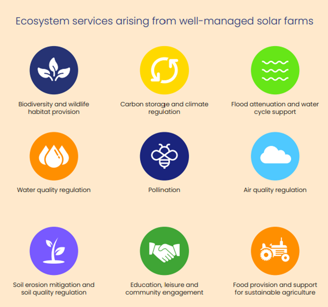 ecosystem services arising from a well-managed solar farm